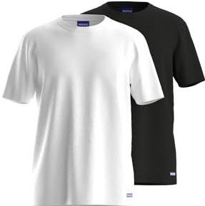 Hugo Blue2 Naolo T-shirt Met Korte Mouwen Wit Zwart M Man