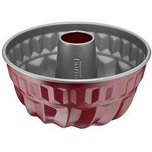 Kaiser Classic Plus Gugelhupf bakvorm 22 cm, rond rood, taartvorm met anti-aanbaklaag, gelijkmatige warmteverdeling