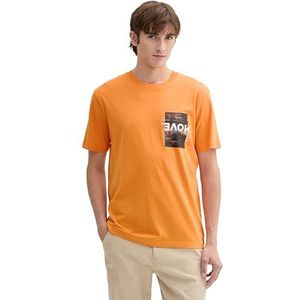 TOM TAILOR Denim T-shirt voor heren, 11187 - Dirty Orange, XL