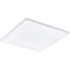 EGLO Plafondlamp Turcona, vierkant led-paneel van metaal en kunststof, lamp plafond in wit, plafondverlichting frameloos, vloerlamp warm wit, 45 x 45 cm
