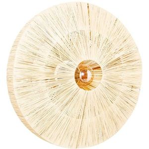 DRW Ronde wandlamp van natuurlijk rotan, 20 x 60 x 60 cm