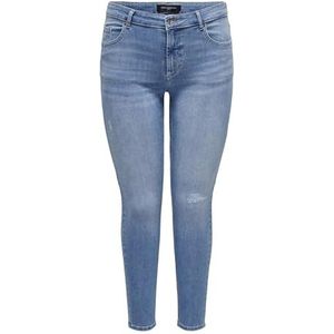 ONLY Carmakoma Carwilly Reg SK Jeans voor dames, skinny jeans, TAI848, Light Medium Blauw Denim, 44W x 34L