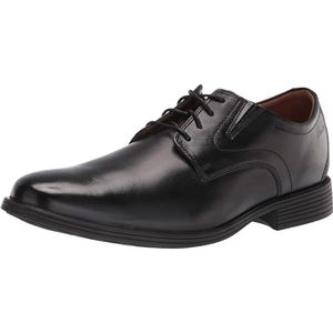 Clarks Whiddon Plain heren Oxford Derby, Zwart leder , 43 EU Breed