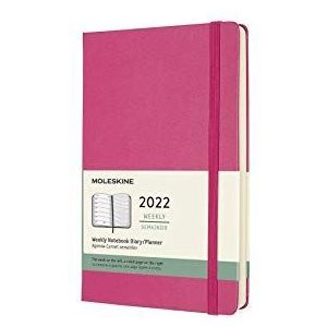 Moleskine DHD1312WN3Y22 2022 12-Month Weekly Large Hardcover Notebook,Bougainvillea roze