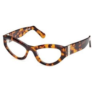 GCDS Unisex GD5024 Prescription Eyewear Frames, Dark Havana, 53, Dark Havana, 53