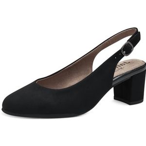 Jana Dames slingpumps met verstelbare riem Vegan, zwart, 40 EU Breed