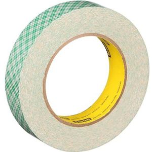 3M 410M dubbelzijdig plakband met papiervliesdrager, 25 mm x 33 m, 0,15 mm, wit, 1 rol