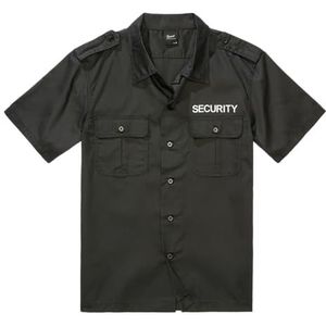 Brandit Security US Shirt met korte mouwen, kleur: zwart, maat: XL, Zwart – korte mouwen., XL