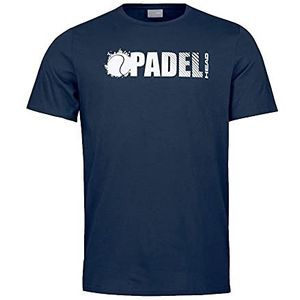 HEAD Heren Padel Font T-Shirt M, blauw, S (One Size)