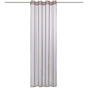 HomeMaison gordijn gestreept, polyester, linnen, 240 x 140 cm