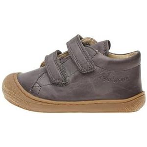 Naturino - Cocoon - Leren Sneakers - Grijs - Velcro's Bumper