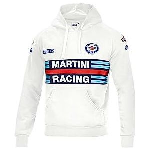 Sparco Martini Racing sweatshirt, wit, standaard, uniseks, volwassenen