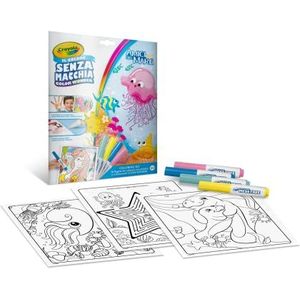 Crayola - Color Wonder, Coloring Set met 18 schildersjablonen en 4 viltstiften, motief: Vrienden van de zee, creatieve activiteit voor kinderen, leeftijd 3,4,5 jaar