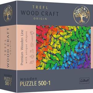 Trefl Wooden Puzzle Rainbow Butterflies 500+1 stuks