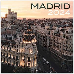 Grupo Erik Kalender 2024 Madrid - Wandkalender 12 Maanden - Broschürenkalender 2024 30x30 cm - Fsc-gecertificeerde wandkalender - +Bonus 4 maanden