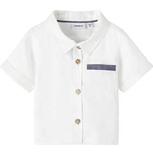 NAME IT Nbmhomalle SS Shirt voor baby's, Blauw (Smoke Blue), 68 cm