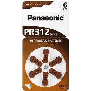 Panasonic zink-lucht hoorapparaat cellen knoopcel (1,4 V, 180 mAh) 6 stuks