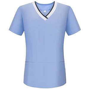 MISEMIYA Kasack voor dames, uniform sanitair, dames, 707, Lichtblauw, XXL