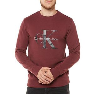 Calvin Klein Jeans Heren Crew Neck HWK True Icon Sweatshirt, Rood (Port Royale 297), L