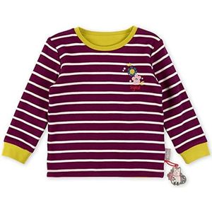 Sigikid Mini shirt met lange mouwen voor meisjes van biologisch katoen, Geel-paars/omkeerbaar shirt, 110 cm