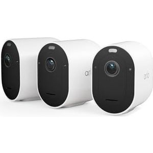 Arlo Pro 5 2K Spotlight draadloze bewakingscamera, set van 3 stuks, wit