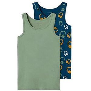 NKMTANK Onderhemd voor jongens, biologisch katoen, Hedge Green, 86 cm