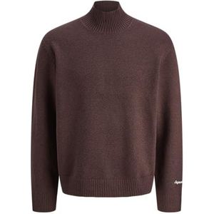 Jack & Jones - Jornorrebro Knit High Neck - Trui - Diepe Mahonie - Losse Snit - Lange Mouwen