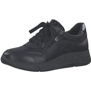 MARCO TOZZI Dames 2-2-23727-29 lederen sneakers, Black Nappa C, 36 EU
