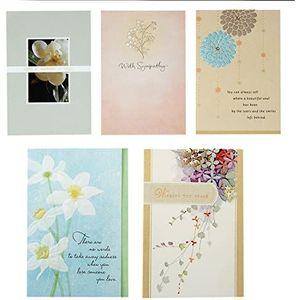 Hallmark Sympathy Greeting Card 5 kaarten, 5 enveloppen