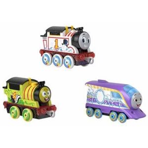 Thomas & Friends Thomas and Friends Toy Train, 3 stuks, kleurverandering, spuitgegoten motoren Thomas Percy en Kana met kleuronthulling in warm en koud water