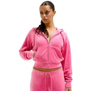 Madison Classic Velour Hoodie - Hot Pink XS