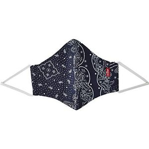 Levi's Uniseks 3pk bandana, herbruikbaar gezichtsmasker, blauw/zwart/rood., L (3er Verpakking)