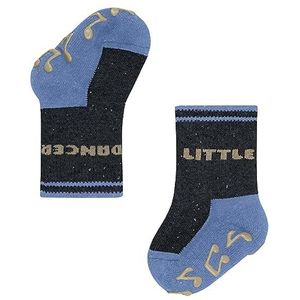 FALKE Unisex Baby Little Dancer duurzaam katoen met patroon en anti-slip noppen 1 paar sokken, blauw (Navy Mel. 6127), 74-80
