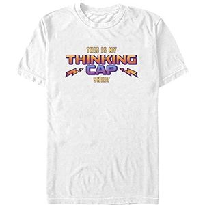 Netflix Unisex Stranger Things-Thinking Cap Organic Short Sleeve T-Shirt, White, M, wit, M
