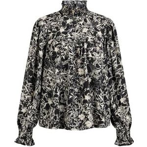 DreiMaster Vintage dames blouseshirt 37325173-DR050, zwart meerkleurig, S, Zwart meerkleurig., S
