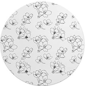 Questo Casa, Ronde digitaal bedrukte muismat, antislip onderkant, voor kantoor en thuis, diameter: 22 cm