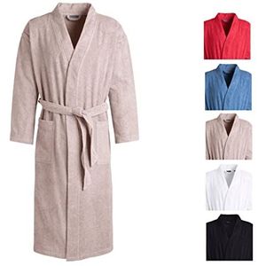 Egeria Topas uniseks badjas in kimon-vorm voor dames en heren, maat L, kleur rok