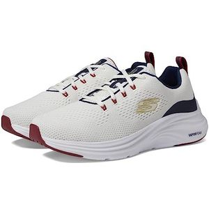 Skechers Heren Vapor Lite Sneaker, Witte Mesh Synthetische Navy Rode Trim, 46 EU