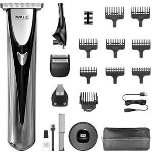 WAHL Elite All in 1 multigroomer, trimmen van het hele lichaam, wasbare opzetstukken, trimmen van de neus, verwijderen van oorharen, accu met lange levensduur, perfect voor hem, eenvoudig onderhoud