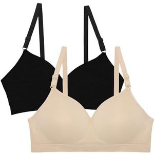Fruit of the Loom Wireless Bra Push Up Beha (2 stuks) voor dames, 2 stuks., 75B