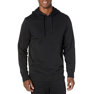 Amazon Essentials Heren lichtgewicht Franse badstof sweatshirt met lange mouwen (verkrijgbaar in groot en lang), zwart, M