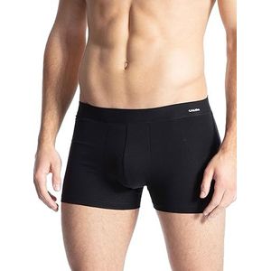 CALIDA Boxershorts voor heren, katoenen code, elastische tailleband, zwart, 56