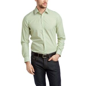 ESPRIT Collection Heren slim fit businesshemd 024EO2F004 katoen gestreept overhemd, groen (Liana Green)., XXL (Fabrikant maat:4546)