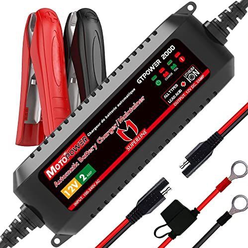MOTOPOWER MP00207A - Acculader - 12V - 2Amp - Slimme Automatische Oplader voor Loodzuur- en Lithiumionaccu's