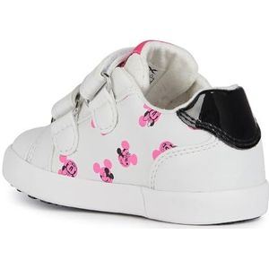 Geox B Kilwi Girl D Sneakers voor jongens en meisjes, wit/fluofuchsia, 25 EU, White Fluofuchsia, 25 EU