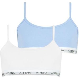 Girl by Athena, set van 2 beha's, wit/pastelblauw, 8 Jaren