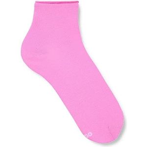 HUGO Sh Light Lurex W Short_Socks voor dames, Helder Pink671, 35-38 EU