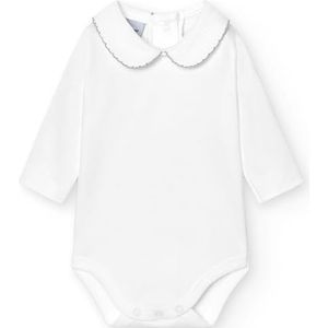 babidu Baby C.Polo Pique Body, wit (wit/grijs), 3 Jaar
