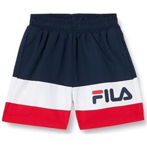 FILA - Blocked Boys - Zwembroek - Zwart - Zacht Rubber - Bedrukt Logo