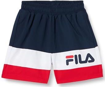 FILA - Blocked Boys - Zwembroek - Zwart - Zacht Rubber - Bedrukt Logo